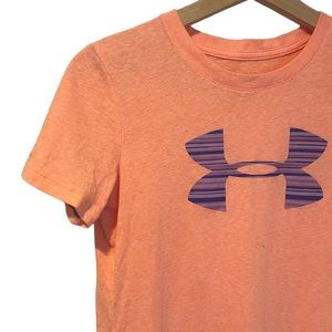 Bright Neon Orange Under Armour Short-Sleeve T-Shirt Size XS